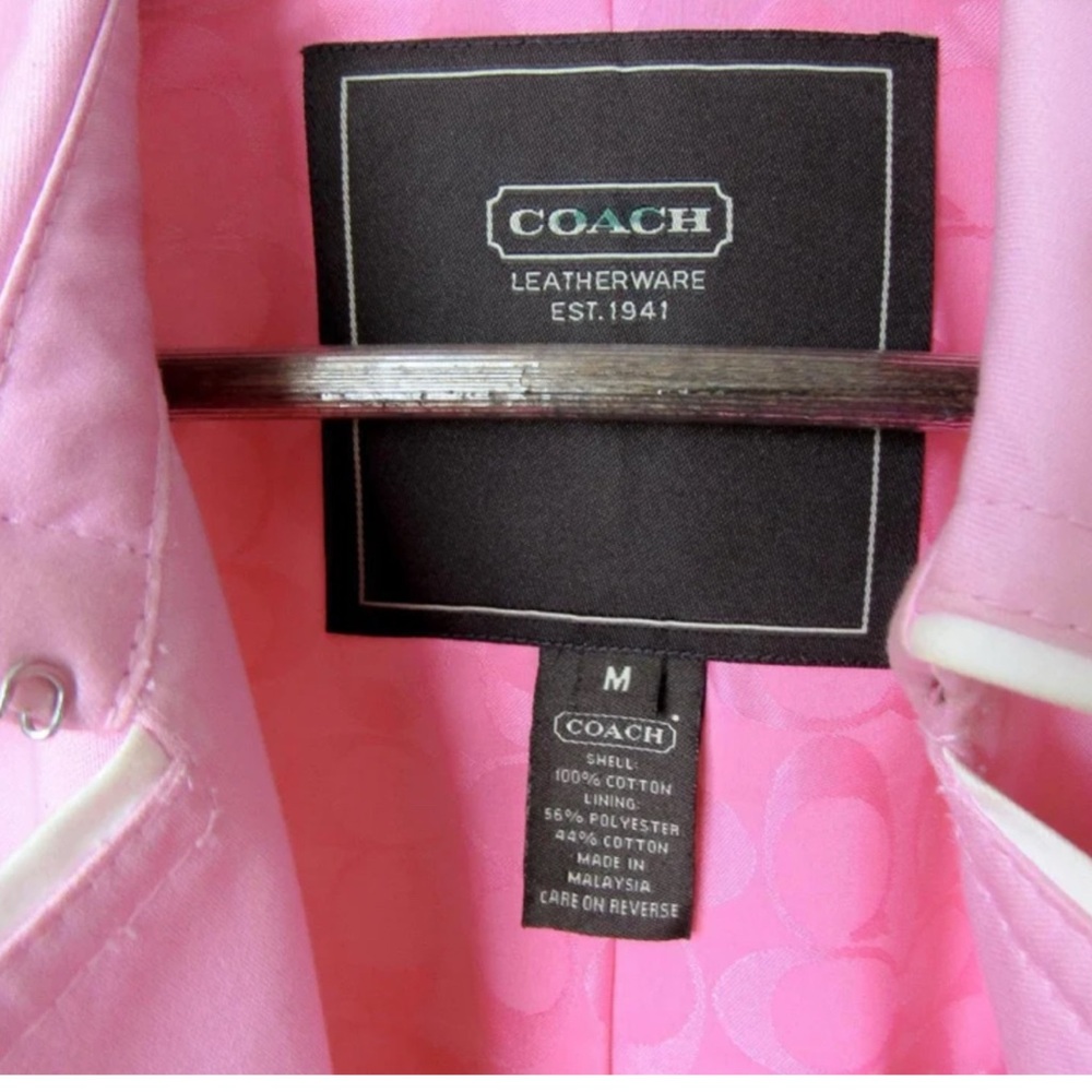 Coach Pink Trench Coat for Women
